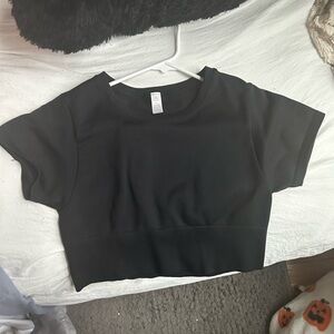Aerie black crop top